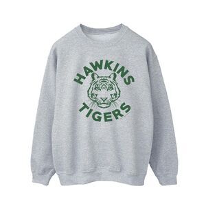 Netflix Mens Stranger Things Hawkins Tigers Sweatshirt / Sports Grey
